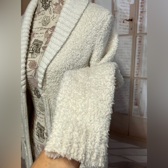 🛍️CAT & JACK Ivory boucle and ribbed knit cardigan sweater size XL. - Picture 5 of 11